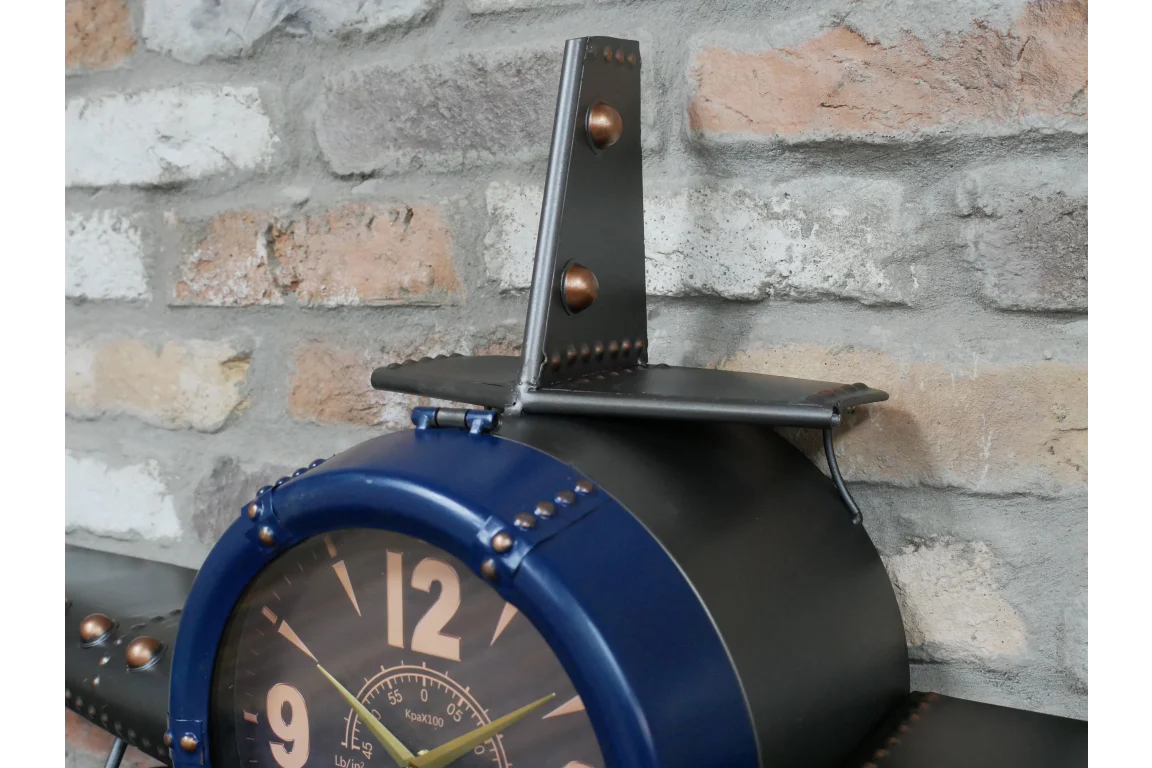 Aeroplane Wall Clock Blue / Black - back in stock - Image 4