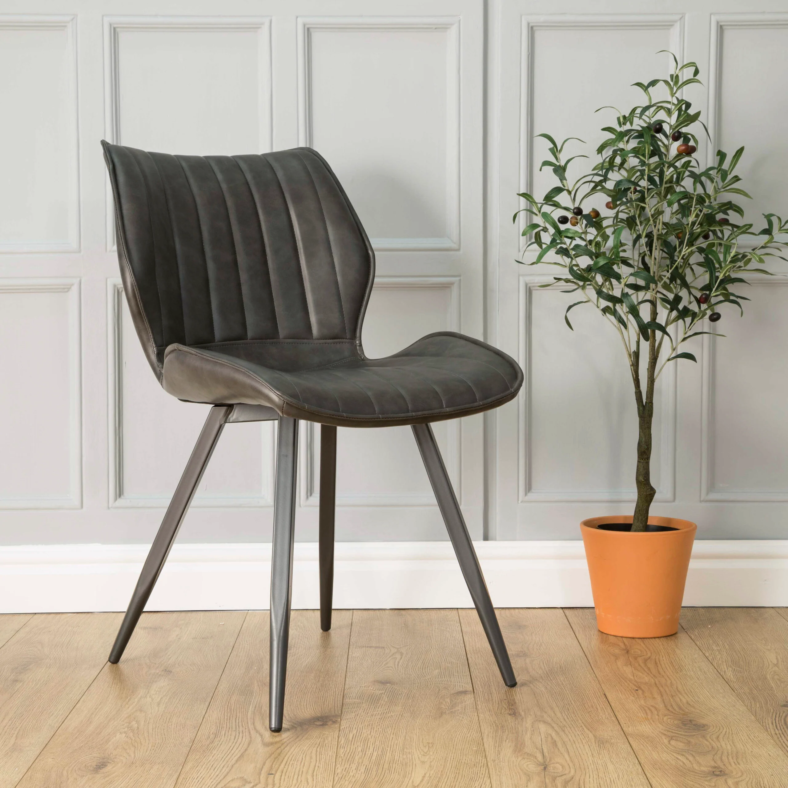 Alfa Vegan Leather Dining Chair - SET of TWO - Image 5