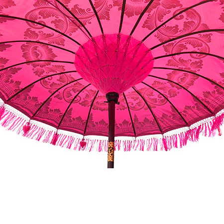 Bali Sun Parasol - Large Pink / Gold - Image 3