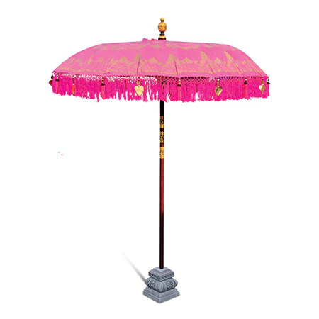 Bali Sun Parasol - Large Pink / Gold - Image 4