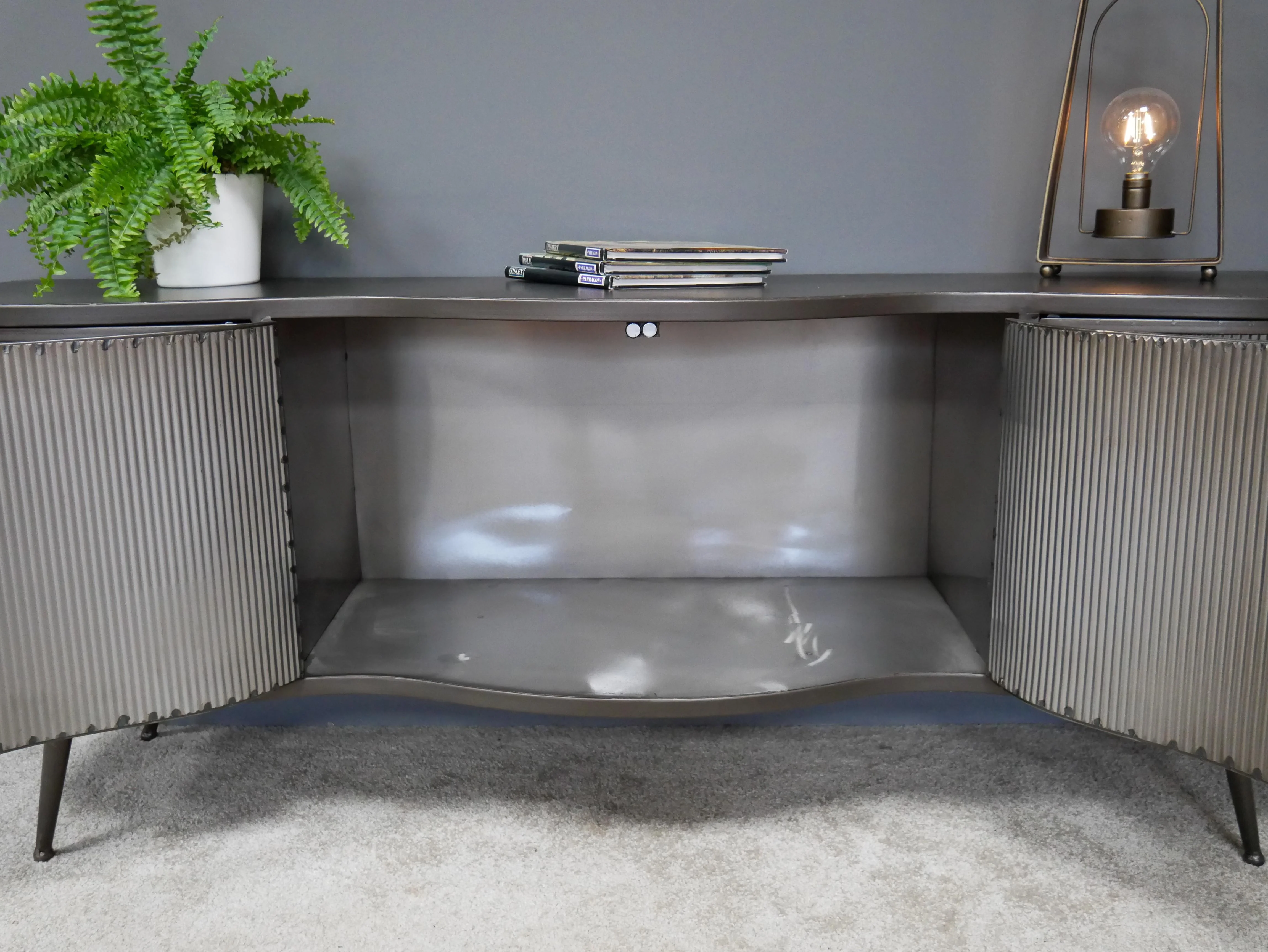 Industrial Curve TV Cabinet - Image 6