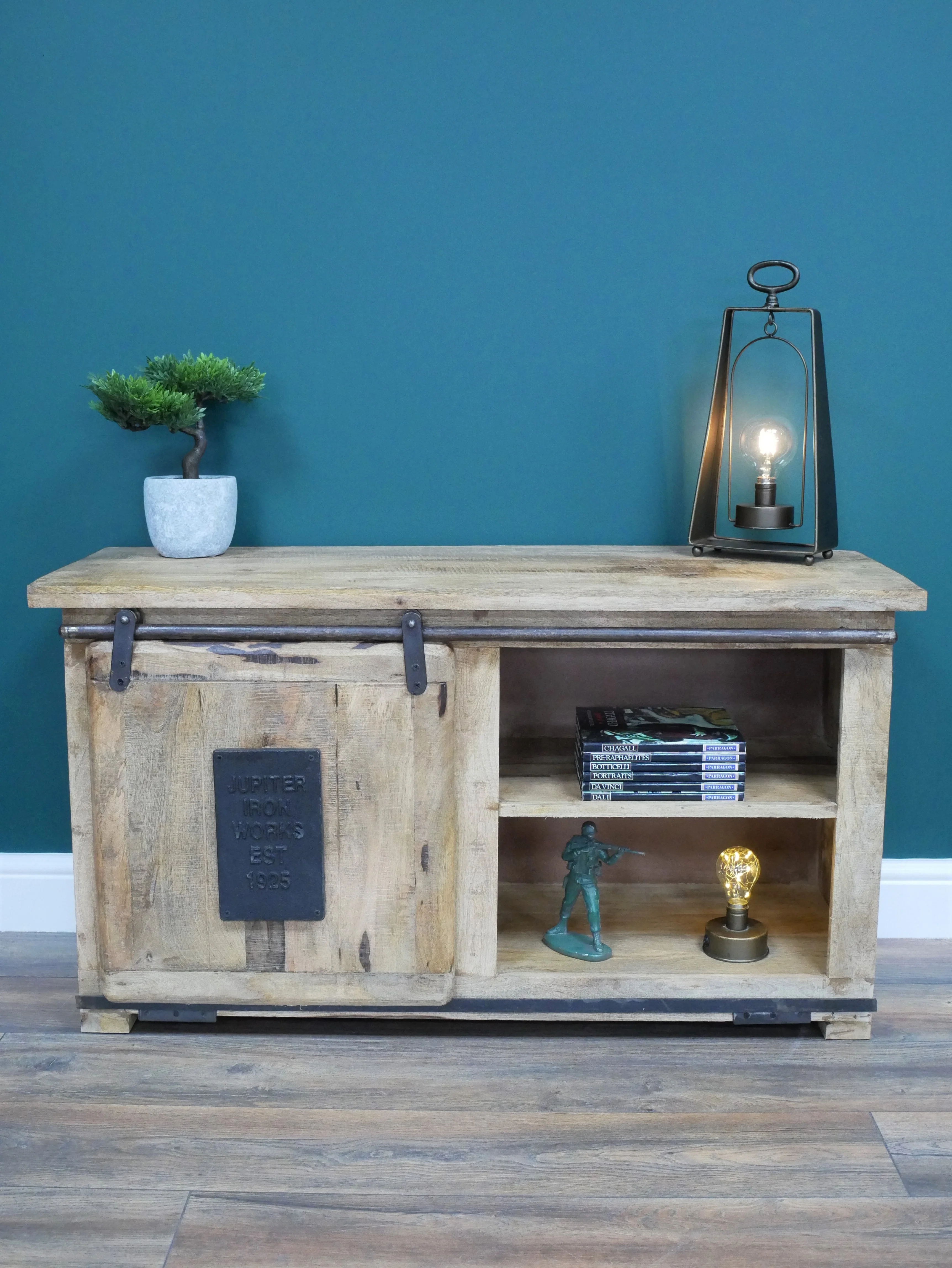 Industrial Media Cabinet Small Sliding Door - Image 3