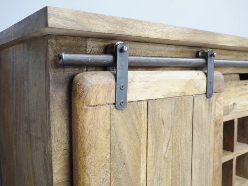 Industrial Wine Cabinet with Sliding Door - Image 5