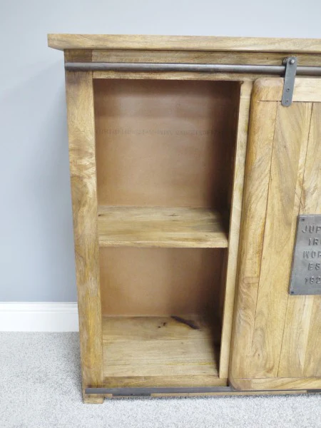 Industrial Wine Cabinet with Sliding Door - Image 6