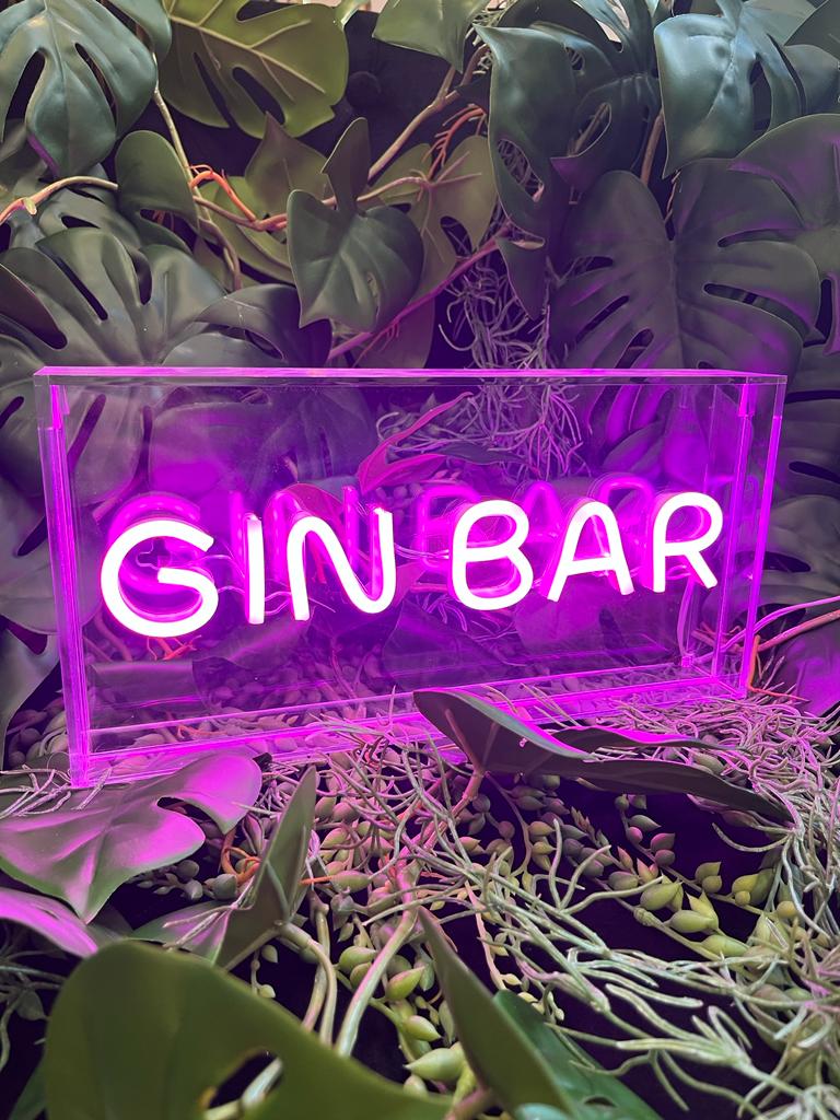 LED Neon Acrylic Light Box - Gin Bar - Image 3