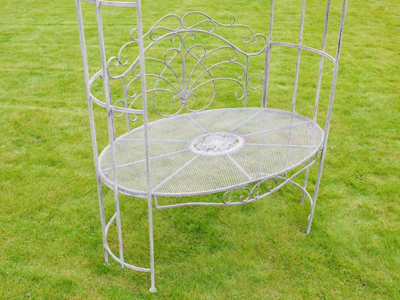 Outdoor Antique Grey Arch & Seat- Back In Stock - Image 3
