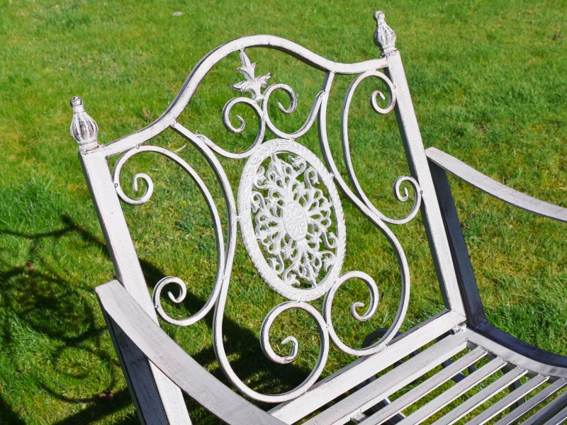 Outdoor Antique Grey Rocking Chair - Image 3