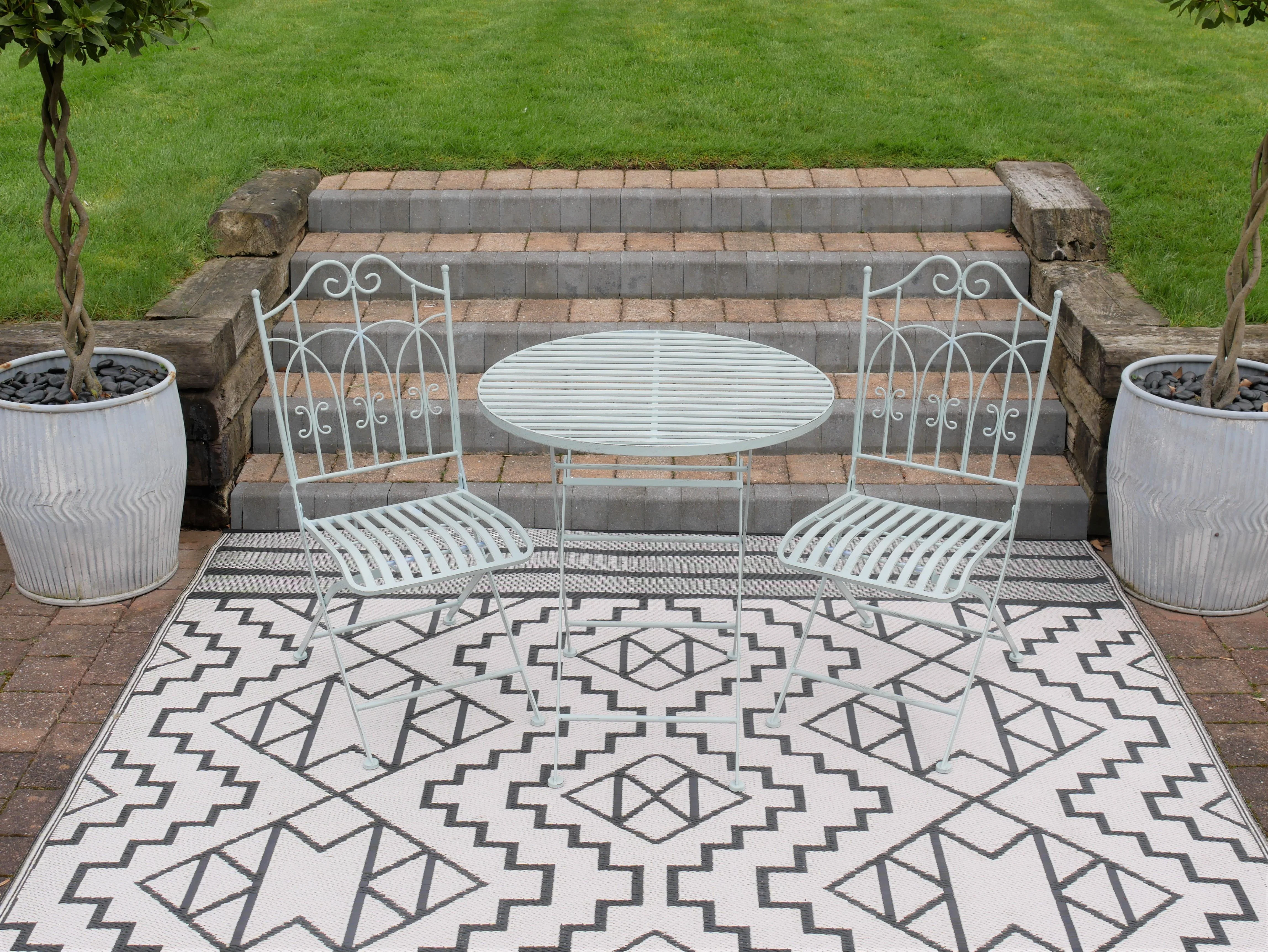 Outdoor Bistro Set Powder Blue - Image 7