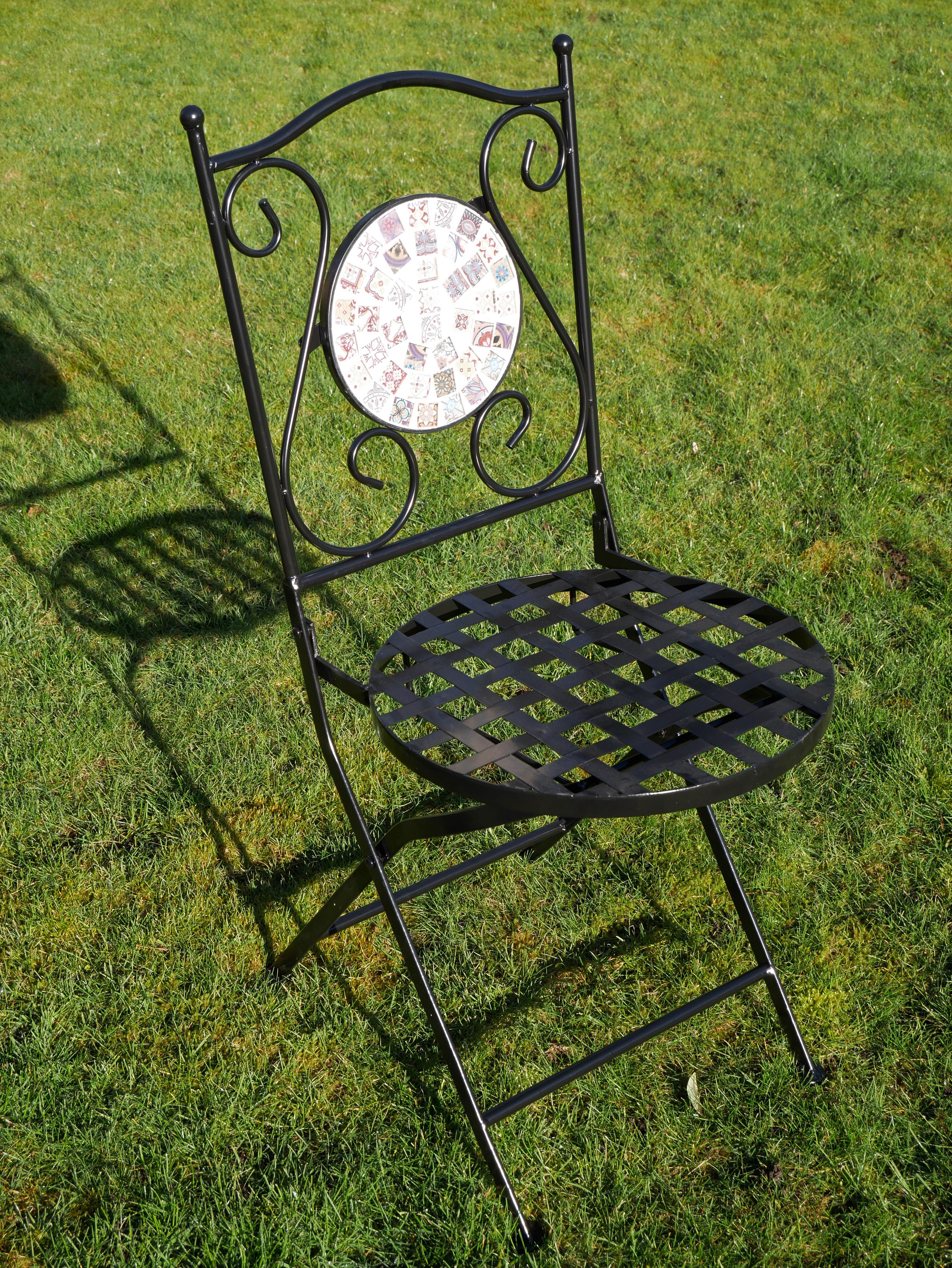 Outdoor Mosaic Table & Two Chair Bistro Set - Image 5
